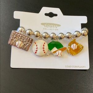 Baseball Mom Stretch Bracelet